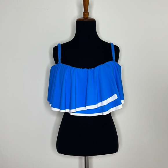 CONTOURS by COCO REEF Shapemaker Swimwear Agate Bandeau Azure Top 16/40D - Picture 5 of 15